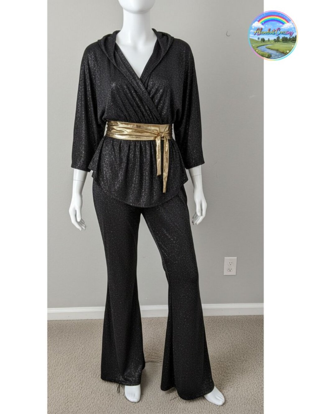 Retro Stewardess Costume Top Pants Belt Plus Size Adult